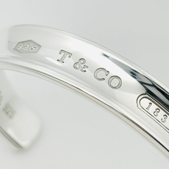 Extra Large 7.5" Tiffany & Co 1837 Wide Cuff Mens Bracelet in Sterling Silver - Picture 1 of 12